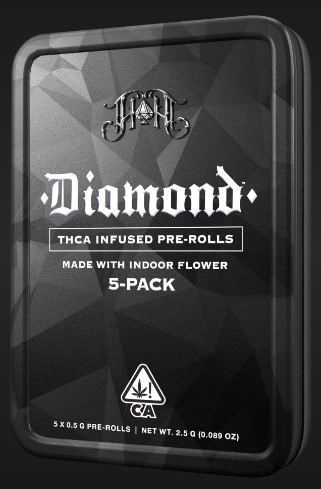 Photograph of product: Heavy Hitters J1 Oui'd 0.5g 5PK Diamond Infused