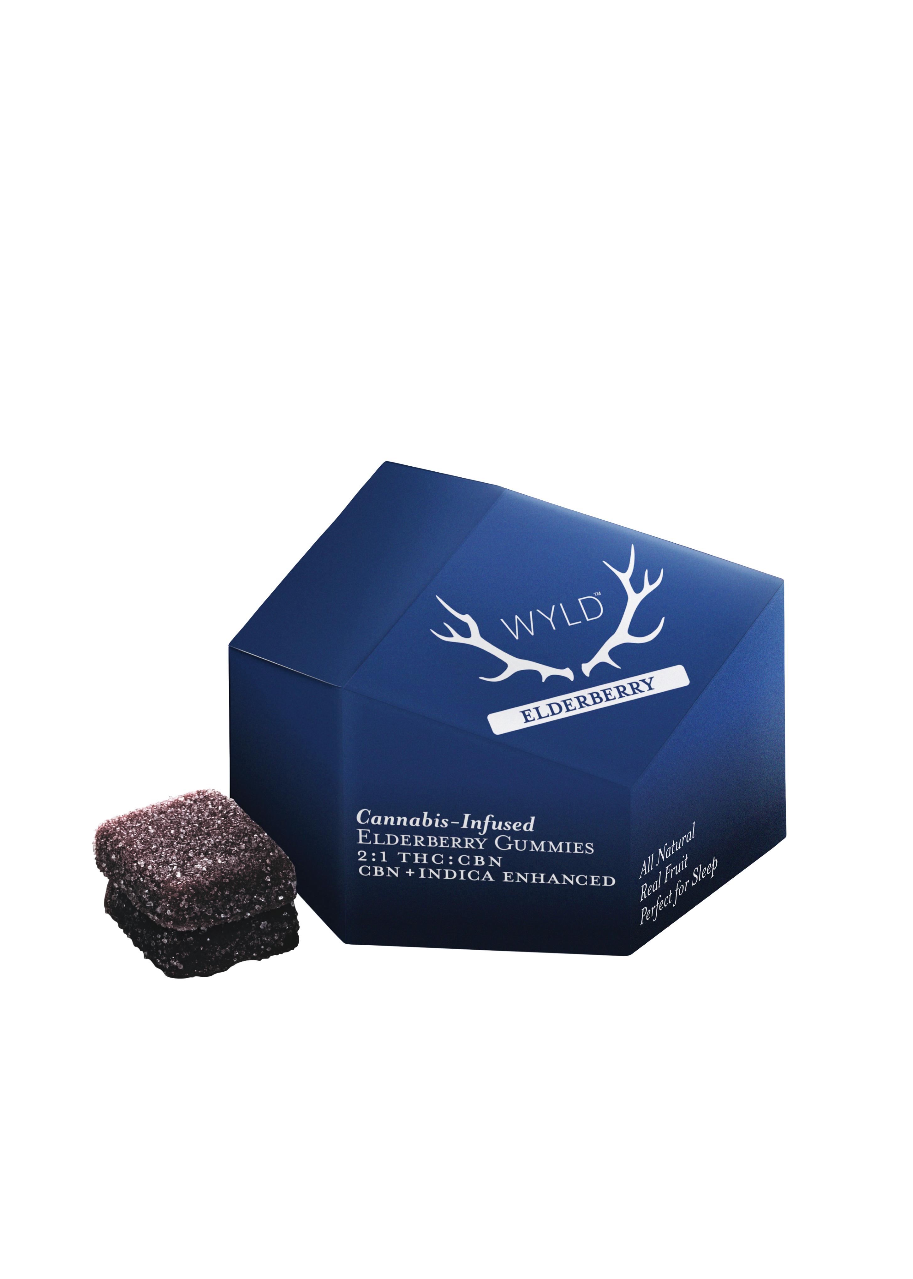 Photograph of product: WYLD - Elderberry 2:1 TH-oui/CBN - Gummies - 10-Pack (100mg) [I]