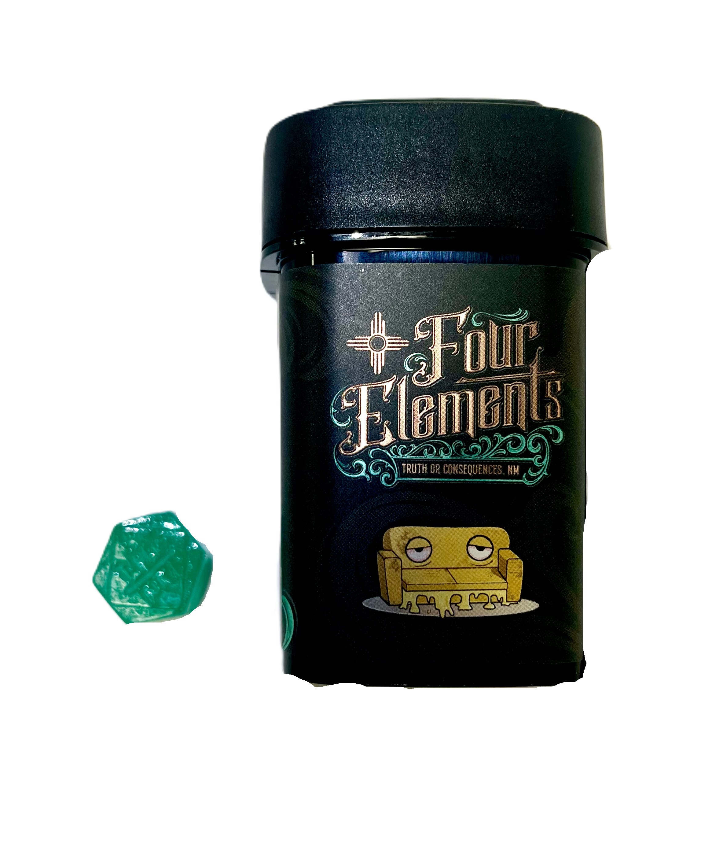 Photograph of product: Green Apple Live Rosin Gummies | 100mg | Four Elements