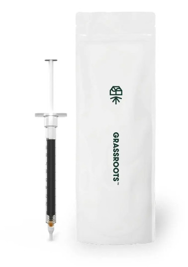 Photograph of product: Grassroots Concentrate 1g RSO Syringe- Novarine