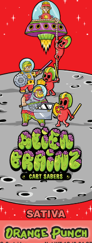 Photograph of product: Alien Brainz | Orange Punch 510 Cartridge (Oui'd)