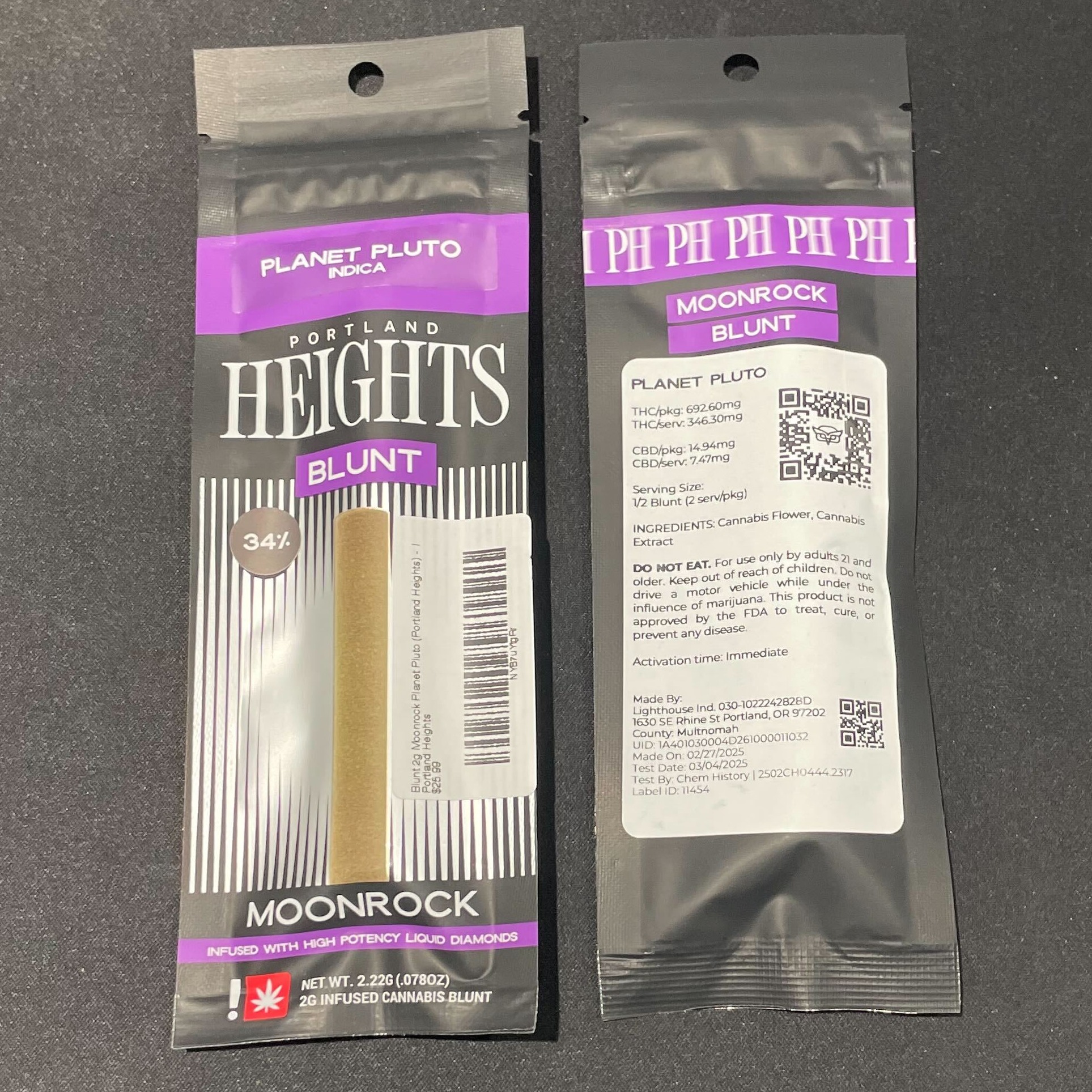 Photograph of product: Blunt 2g Moonrock Planet Pluto (Portland Heights)