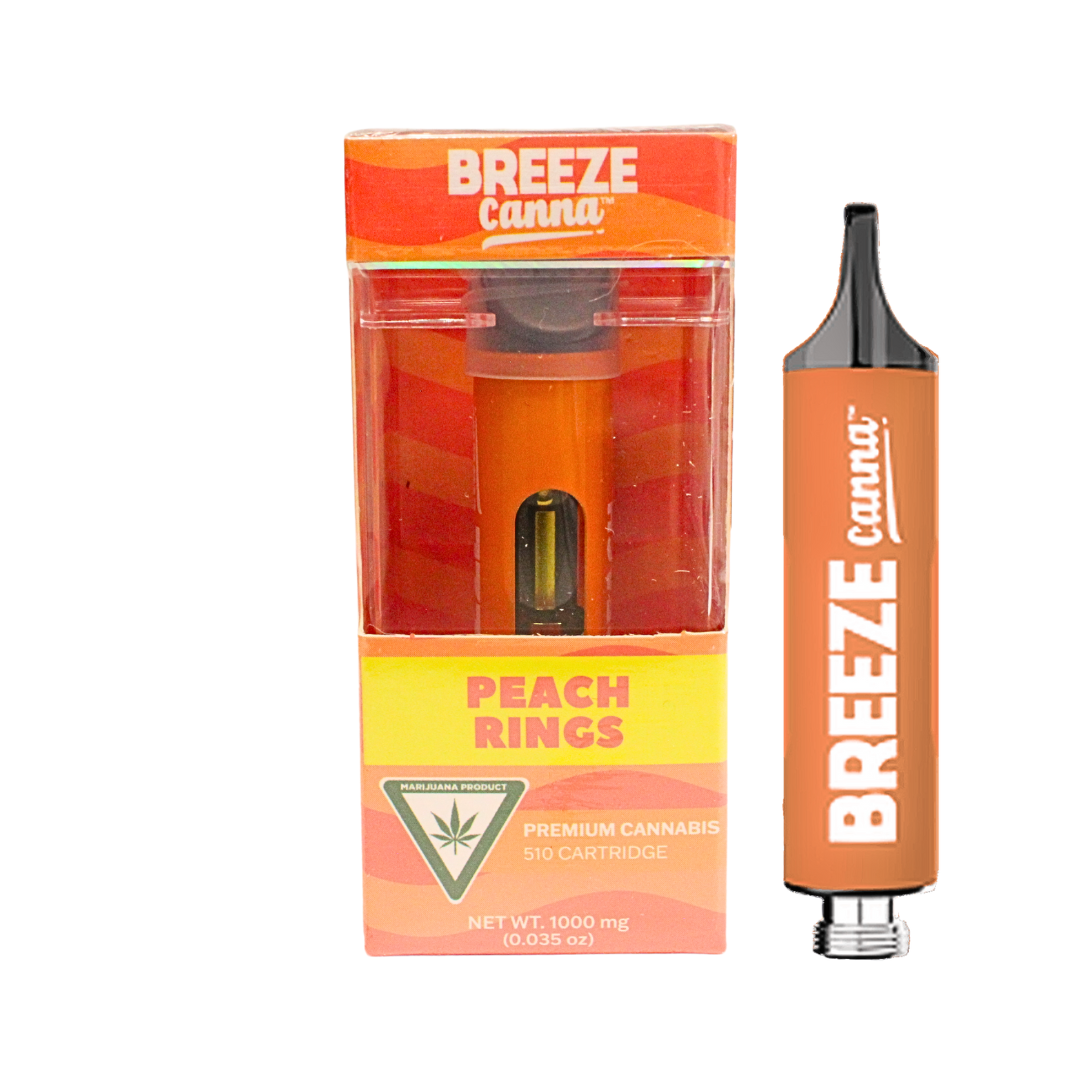 Photograph of product: Breeze | Peach Rings Distillate Cartridge | 1g