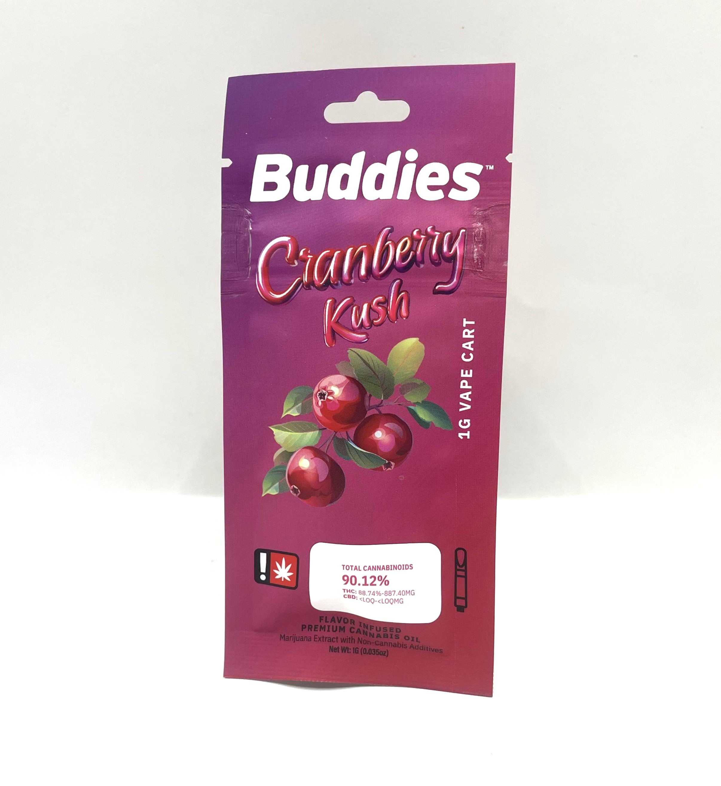 Photograph of product: Cranberry Kush cart (Buddies)