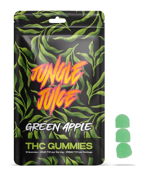 Photograph of product: Jungle Juice - 200MG Gummies - Green Apple