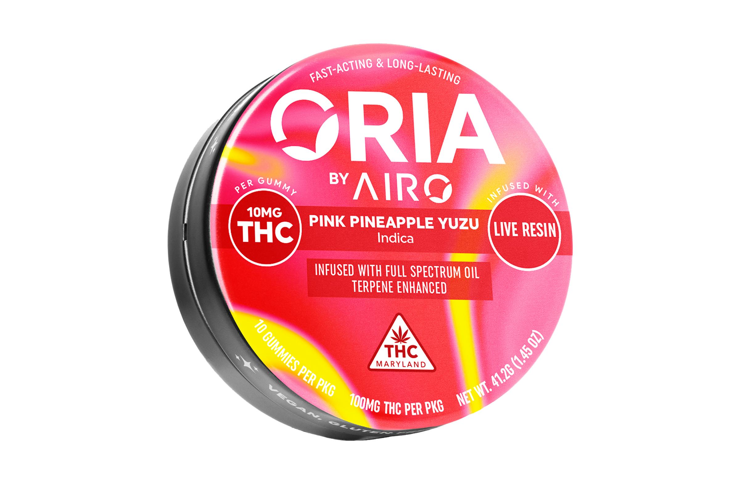 Photograph of product: Pink Pineapple Yuzu Live Resin Gummies - 10 Pack