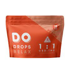 Photograph of product: Peach 1:1 (CBD:TH-oui) Gummies 10mg x 10pk