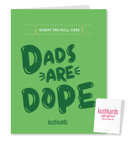 Photograph of product: KushKards | Dope Dad Greeting Pre-Roll Card | Greeting Cards
