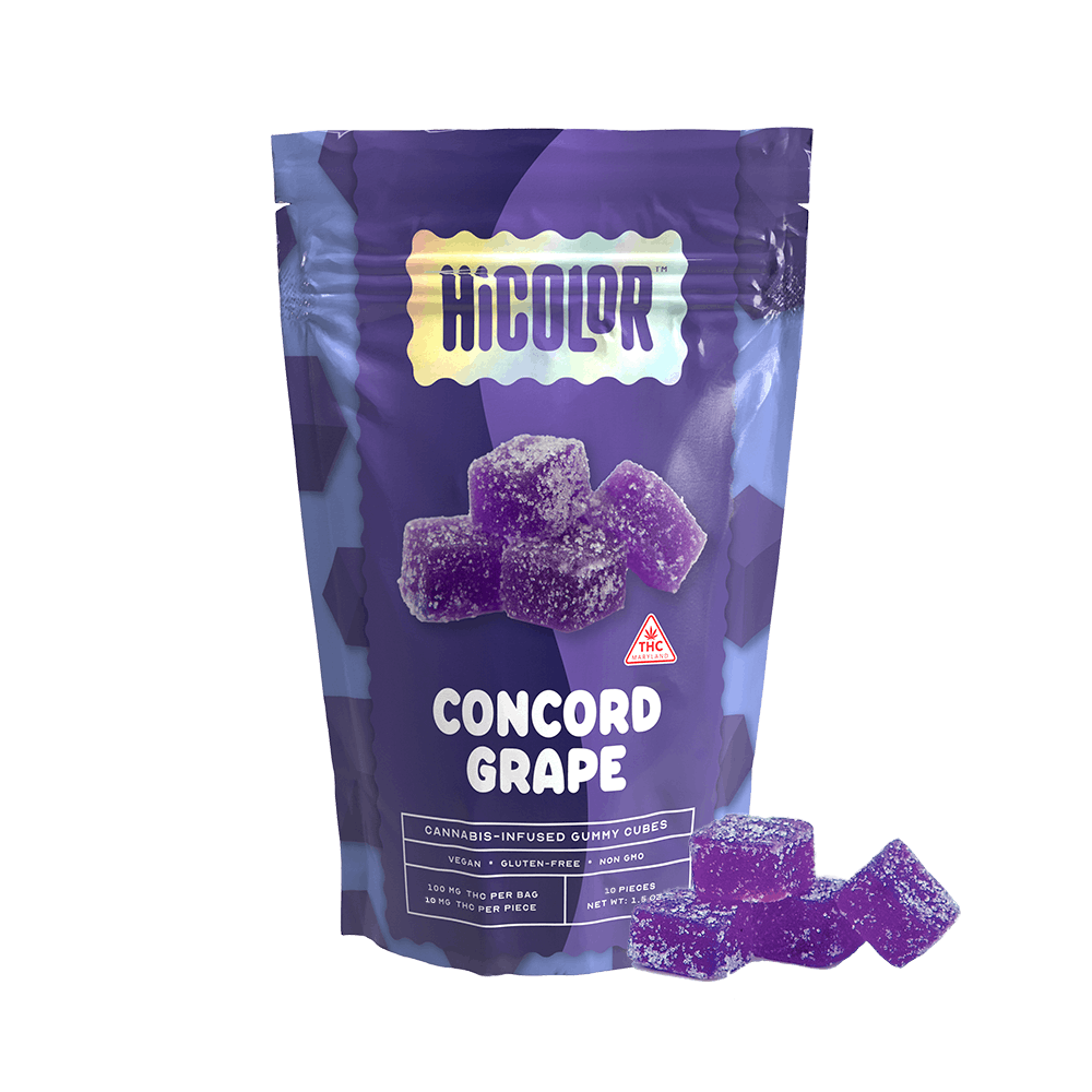 Photograph of product: Hi Color - Concord Grape Gummies - 10mg/10pk