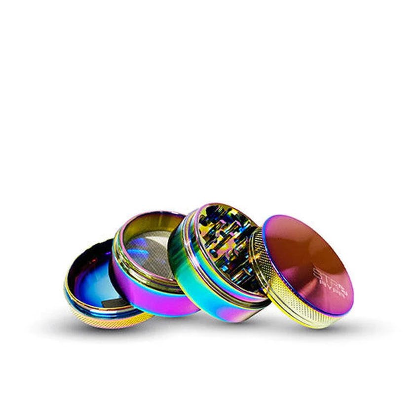 Photograph of product: STR8 RYPR Aluminum Grinder - 4 Piece - 40mm - Rainbow