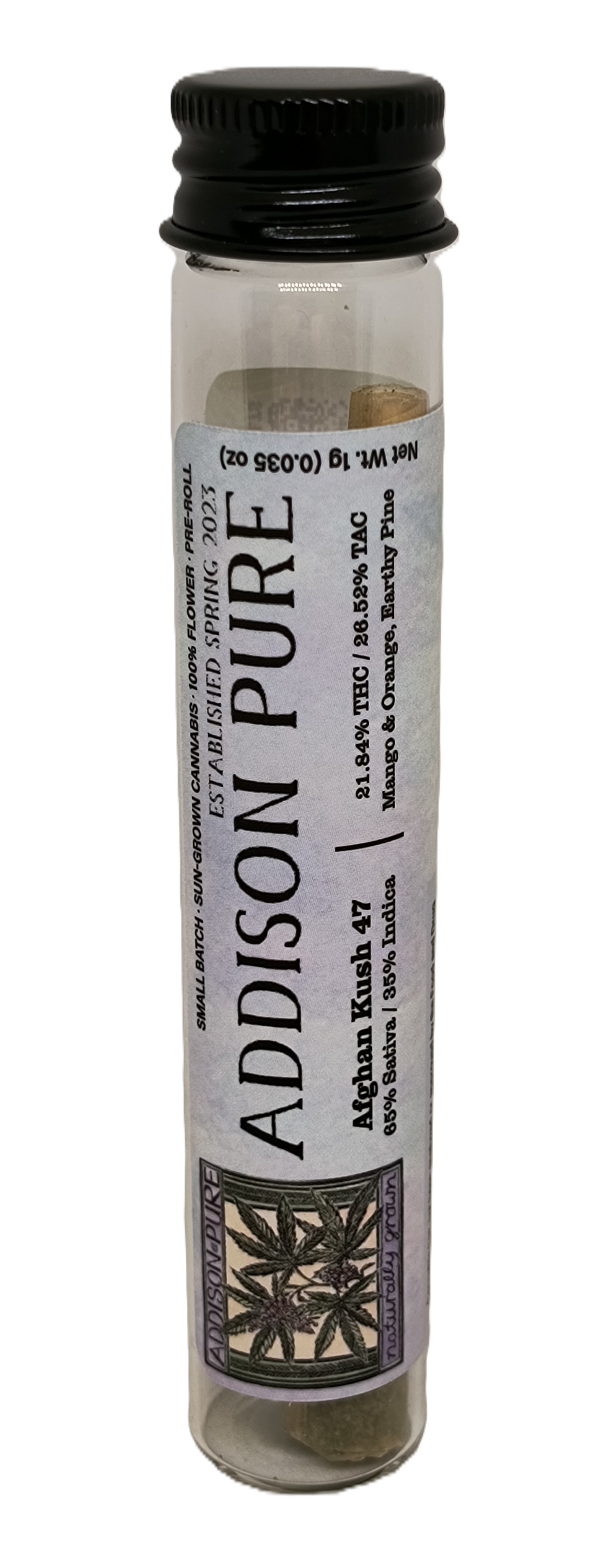 Photograph of product: AK47 (Afghan Kush 47) Pre-Roll | Addison Pure