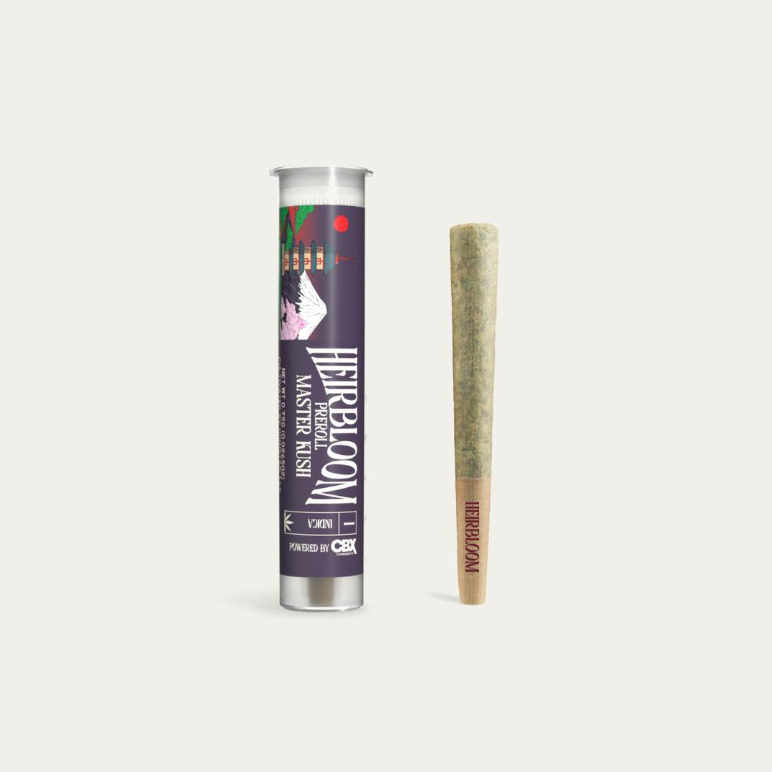 Photograph of product: Heirbloom - Master Kush Preroll (I) 0.75g