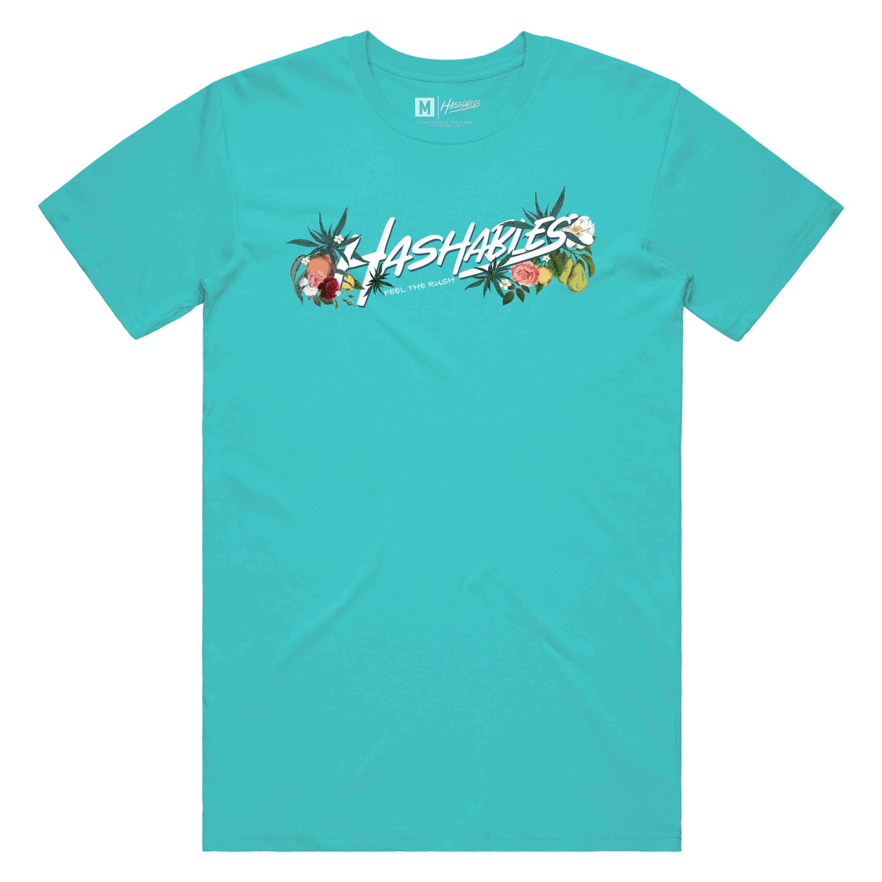 Photograph of product: au chocolatables | Fruits & Flowers | Blue | T-Shirt | S