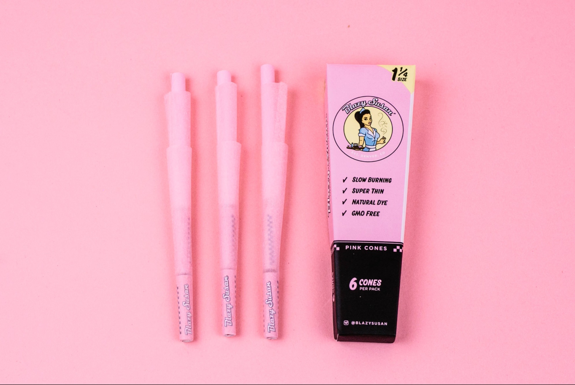 Photograph of product: Cones 6pk - 1 1/4" - Pink