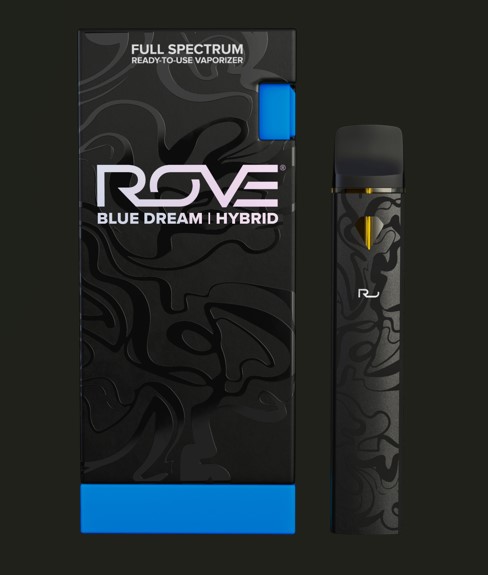 Photograph of product: ROVE | BLUE DREAM (H) | 1G READY-TO-USE LRD POD W/BATTERY