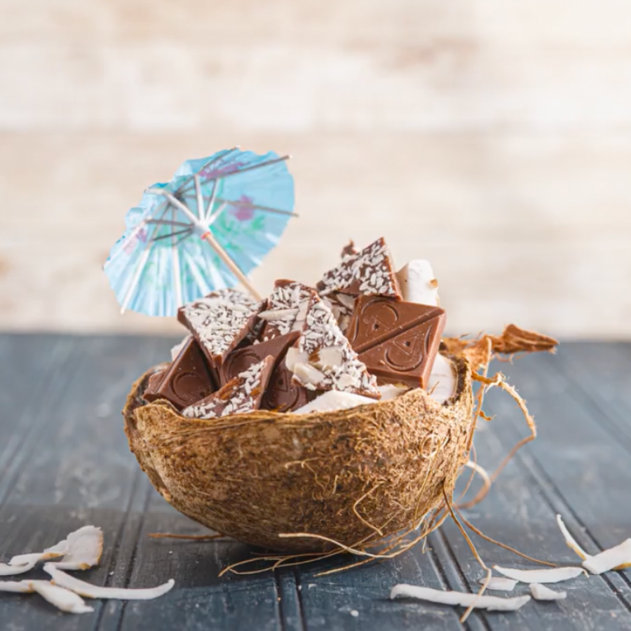 Photograph of product: Chocolate | Almond Coconut Sea Salt Bar | 100mg | 20pk | Coast