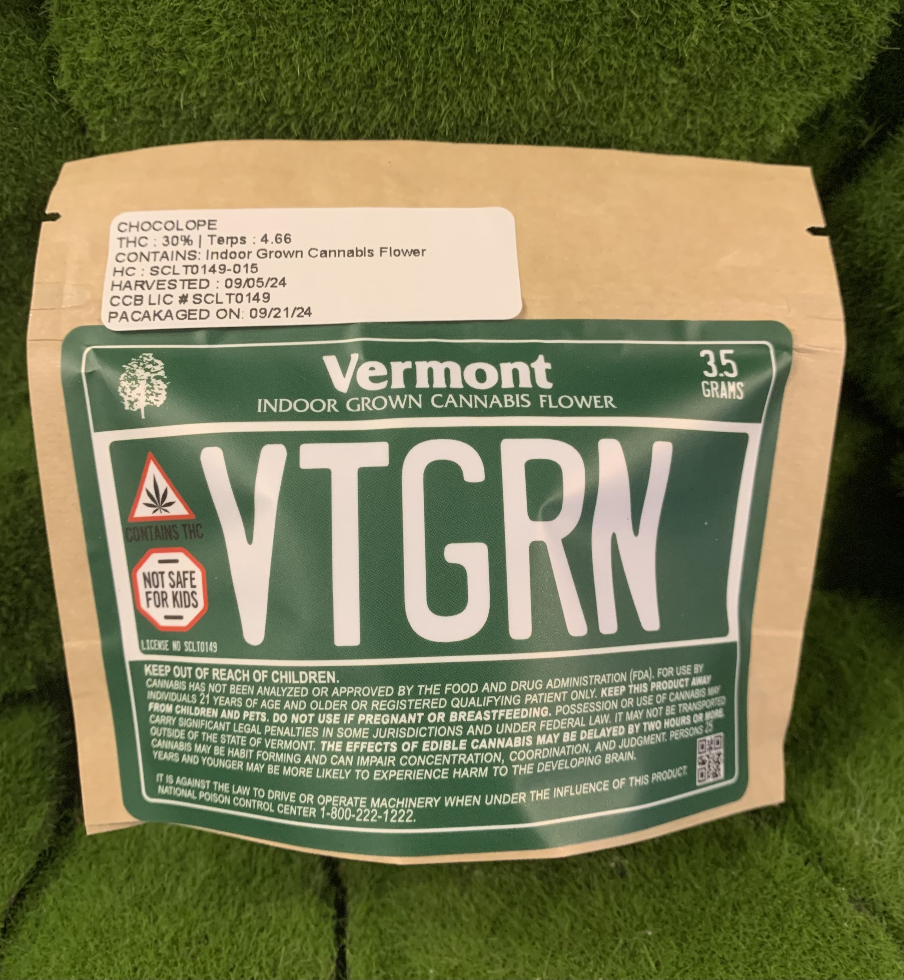 Photograph of product: Pre Pack | Chocolope | VTGRN - 3.5g