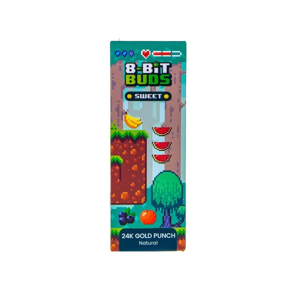 Photograph of product: 8-Bit Buds | 24K Gold Punch Rosin Infused Cartridge (1g)