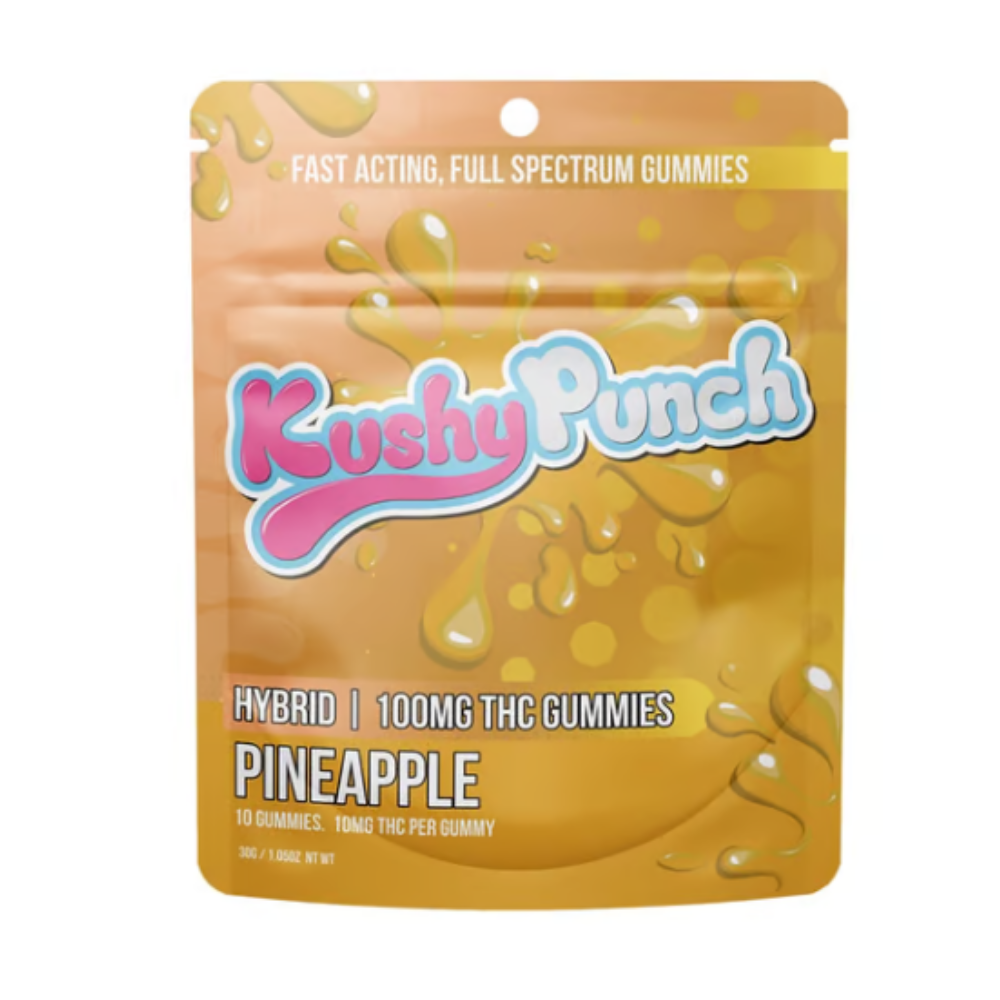 Photograph of product: Kushy Punch | Pineapple Full Spectrum 10pk | 100mg