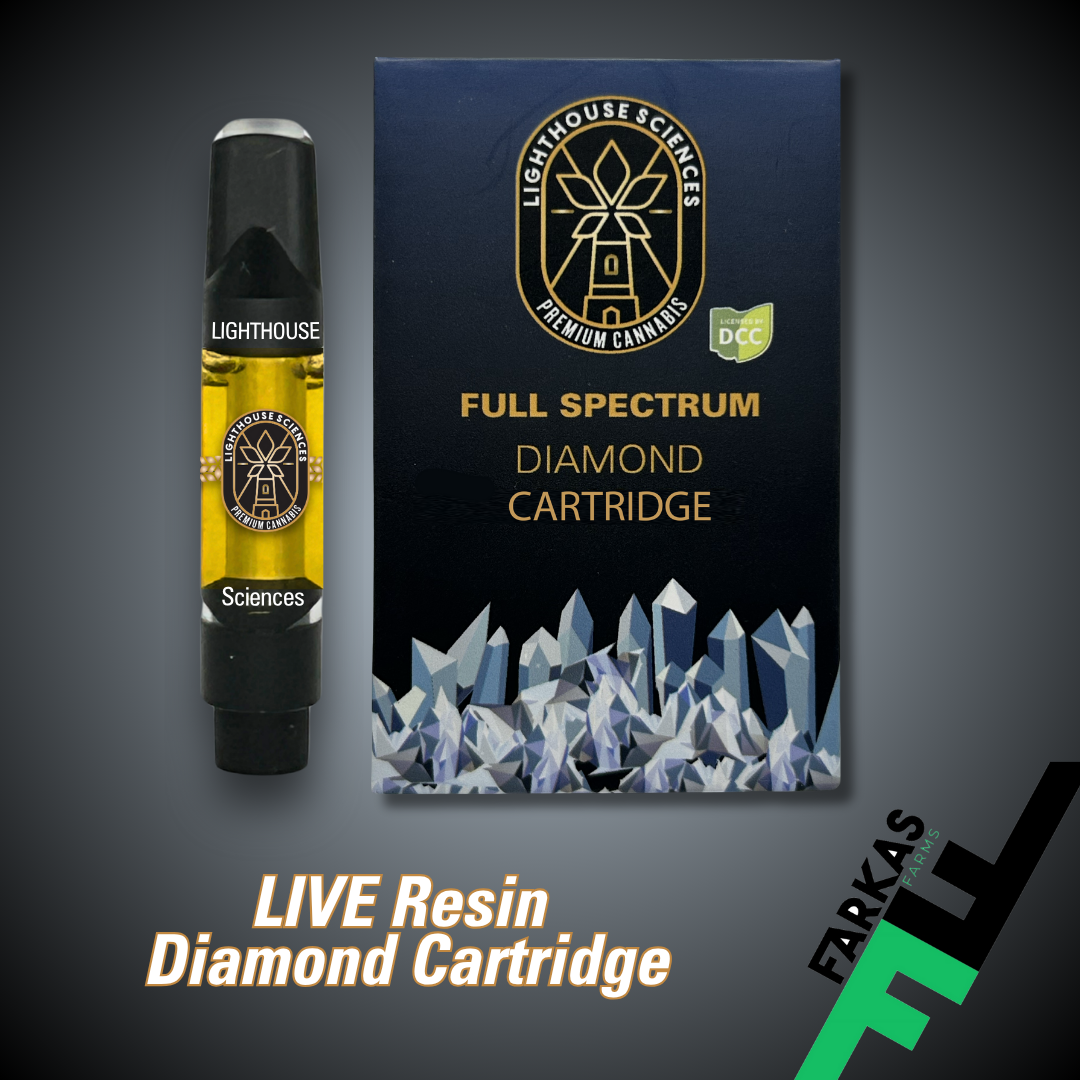 Photograph of product: GMO BBEG (LIVE Resin) | Diamond Cartridge (Farkas Farms) | [1g]