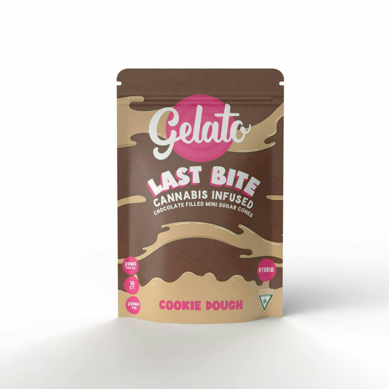 Photograph of product: Gelato - 200mg - Last Bite Cones - Cookie Dough