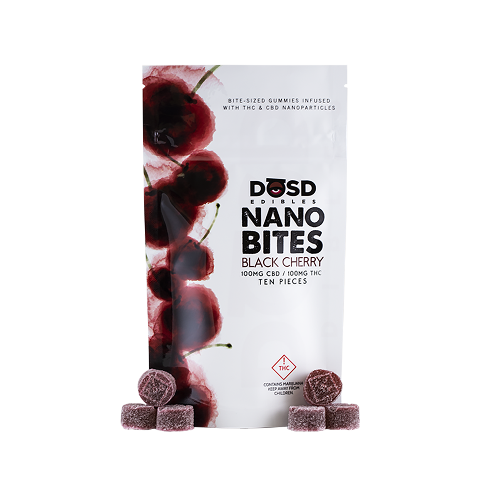 Photograph of product: Black Cherry 1:1 Nano Bites | 100mg