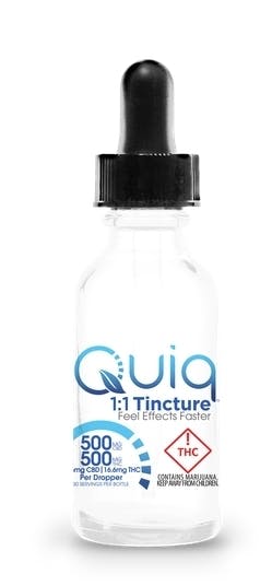 Photograph of product: Quiq-1:1 TH-oui:CBD 500mg:500mg