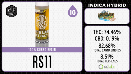 Photograph of product: White Label Extracts | Cured Resin Cartridge RS11