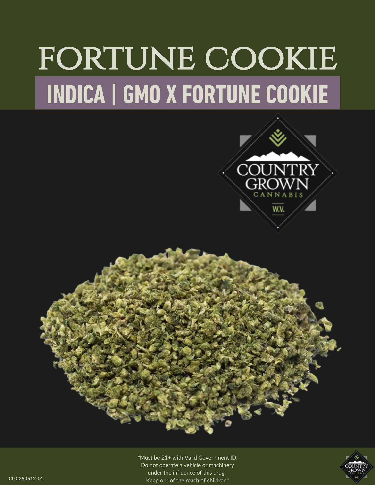 Photograph of product: Fortune Cookie Ground Flower - 7g