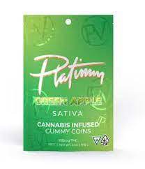 Photograph of product: Platinum - 200MG Gummies - Green Apple