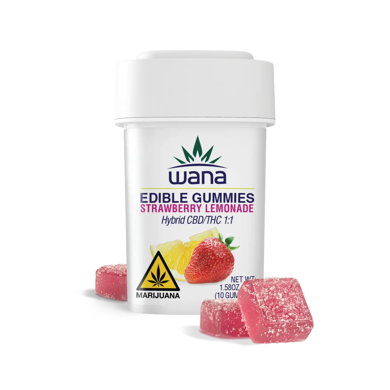 Photograph of product: (WANA) 1:1 Strawberry Lemonade Gummies