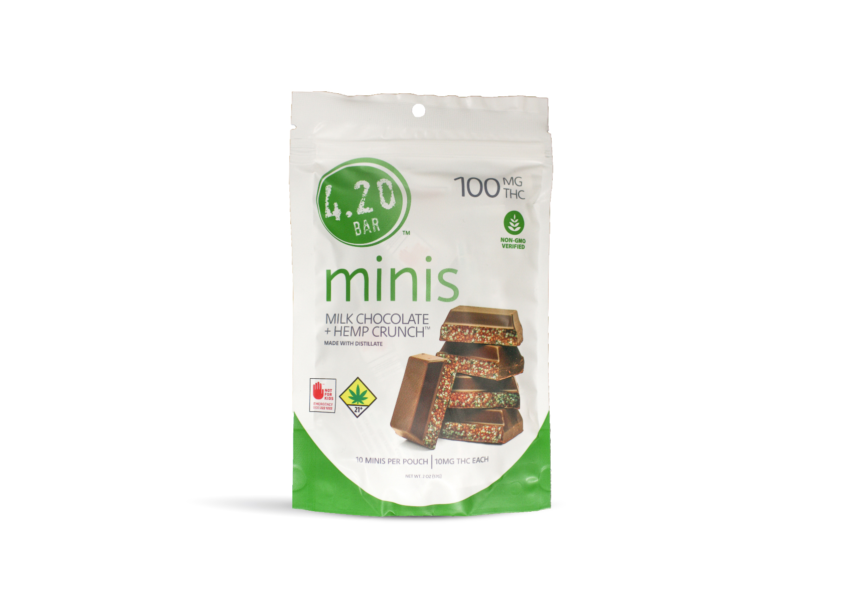 Photograph of product: Milk Chocolate Hemp Crunch Minis