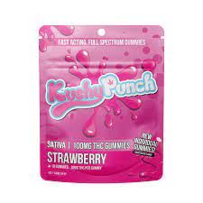 Photograph of product: P. Kushy Punch 100mg TH-oui Originals Gummies - Strawberry (S) - 