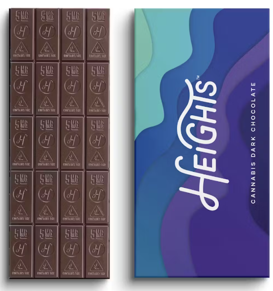 Photograph of product: Dark Chocolate Bar - Oui'd TH-oui 100mg - Heights