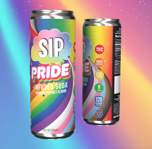 Photograph of product: Rainbow Sherbet Pride | Soda | 5mg