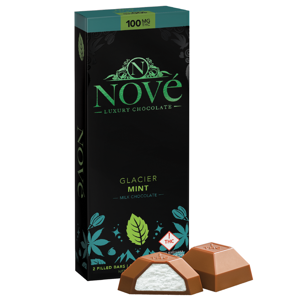Photograph of product: Nove - Glacier Mint Milk Chocolate - 100mg