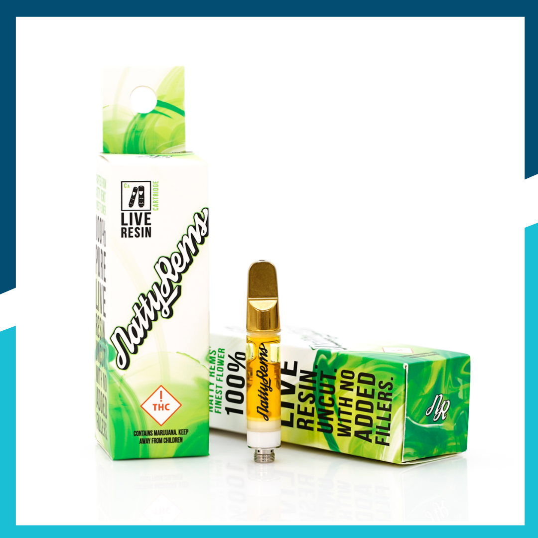 Photograph of product: Natty Rems | Marshmallow OG - Gold Tip | Live Resin Cartridge