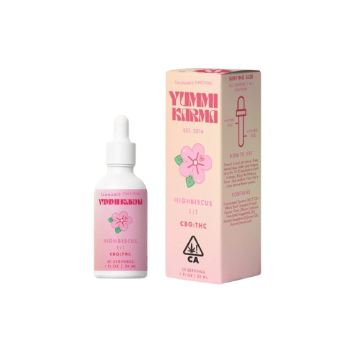 Photograph of product: Yummi Karma | Hibiscus 1:1 CBG:TH-oui (30mL) | 300mg TH-oui/300mg CBG