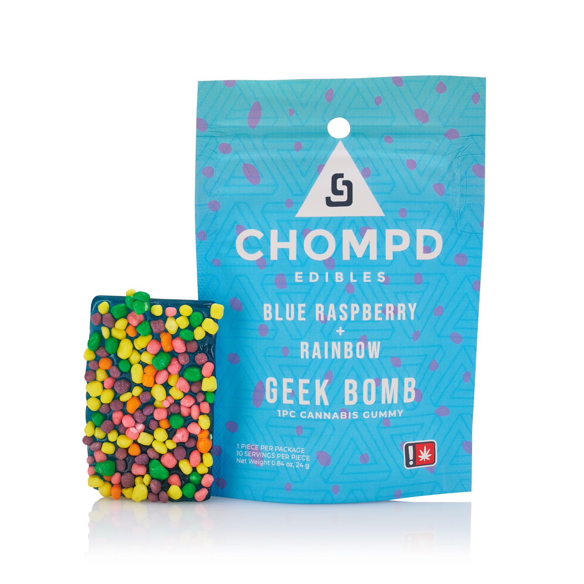 Photograph of product: Chompd - Blue Raspberry Geek Bomb - Gummy