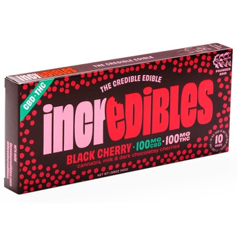 Photograph of Product: Incredibles: 1:1 Black Cherry Chocolate Bar
