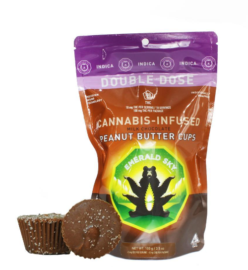 Photograph of product: Emerald Sky Milk Chocolate Peanut Butter Cups Oui'd 10Pk 100MG