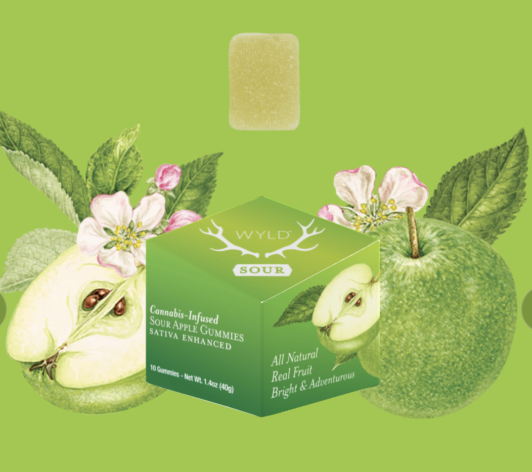 Photograph of product: Wyld - Sour Apple - 100mg TH-oui