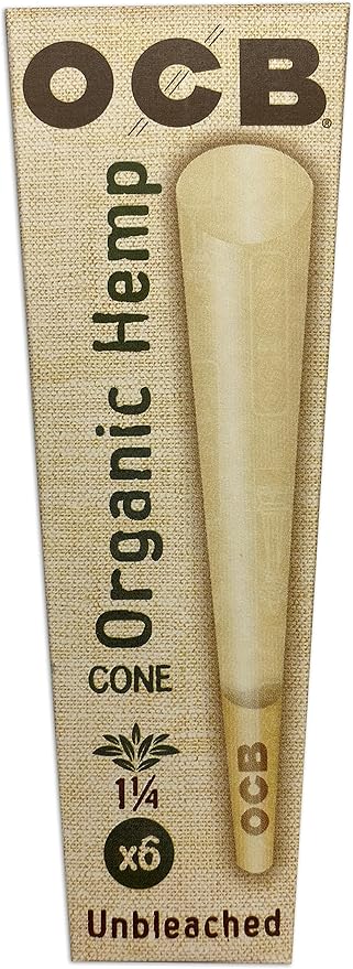 Photograph of product: OCB - Unbleached Hemp Cones - 1 1/4 - 6 Pack
