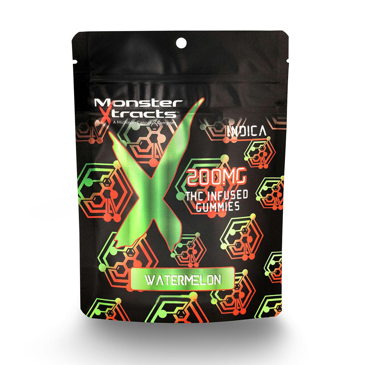 Photograph of product: MONSTER X WATERMELON GUMMIES 200MG