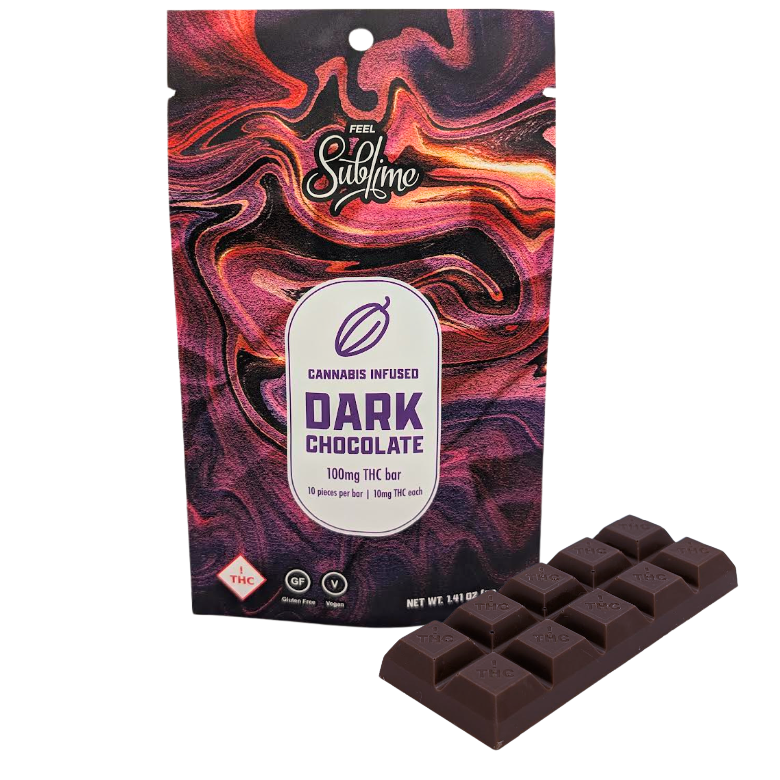 Photograph of product: Sublime | Dark Chocolate | 100MG