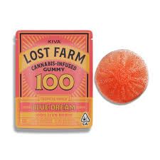 Photograph of product: [Lost Farm] Live Resin Gummies - 100mg - Tropical Punch Blue Dream (S) - 