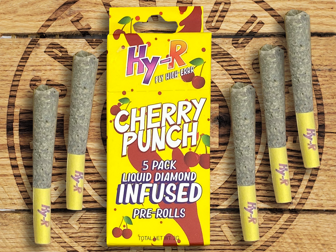 Photograph of product: HY-R | Cherry Punch | 0.6g Infused Pre Rolls 5PK