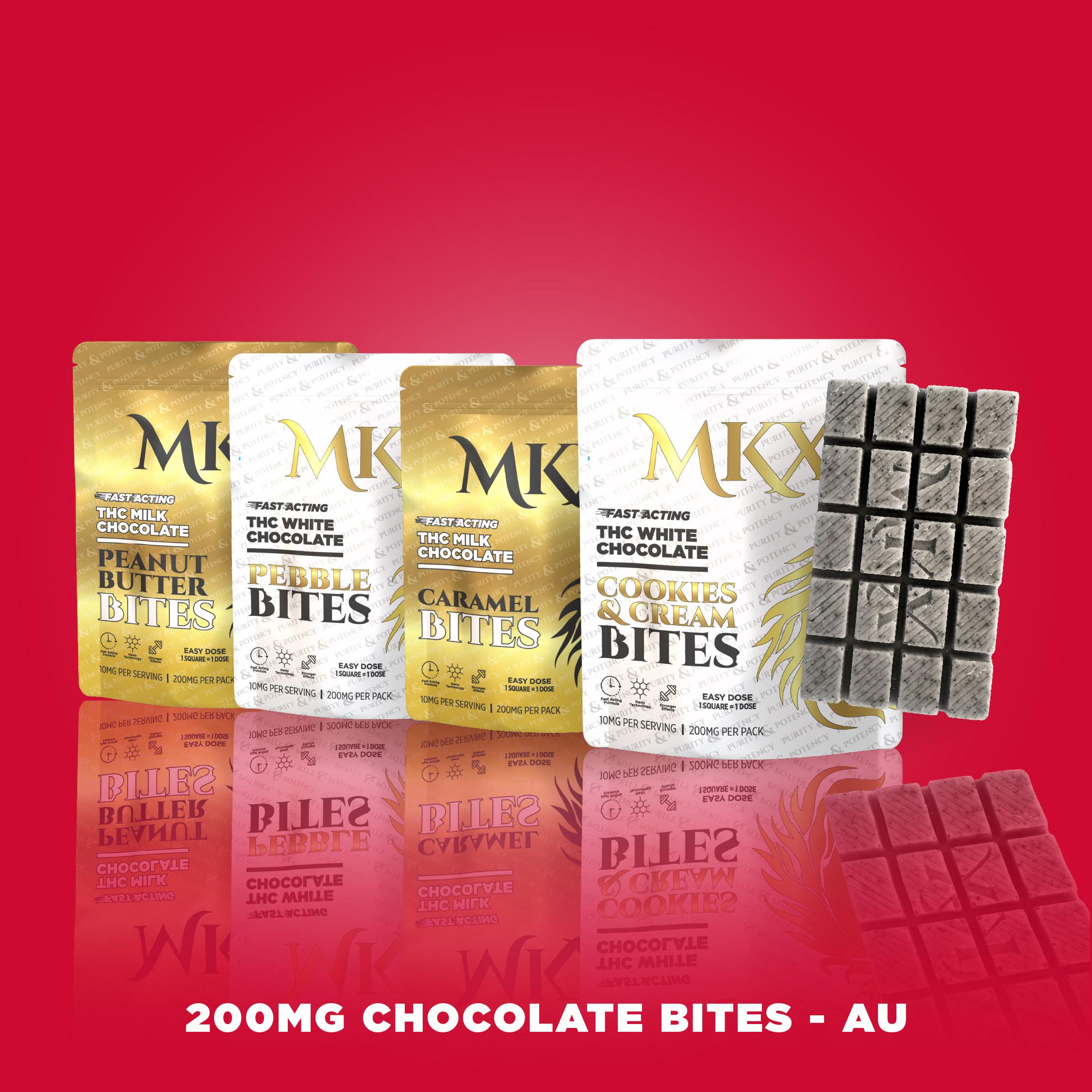 Photograph of product: 200MG MILK CHOCOLATE  FAST ACTING PEANUT BUTTER BITES