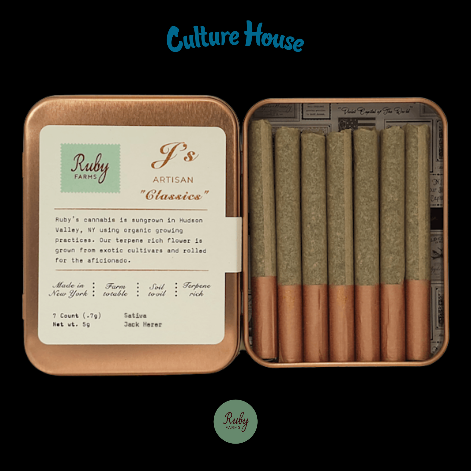 Photograph of product: Ruby Farms | Jack Herer P. Roll 7PK