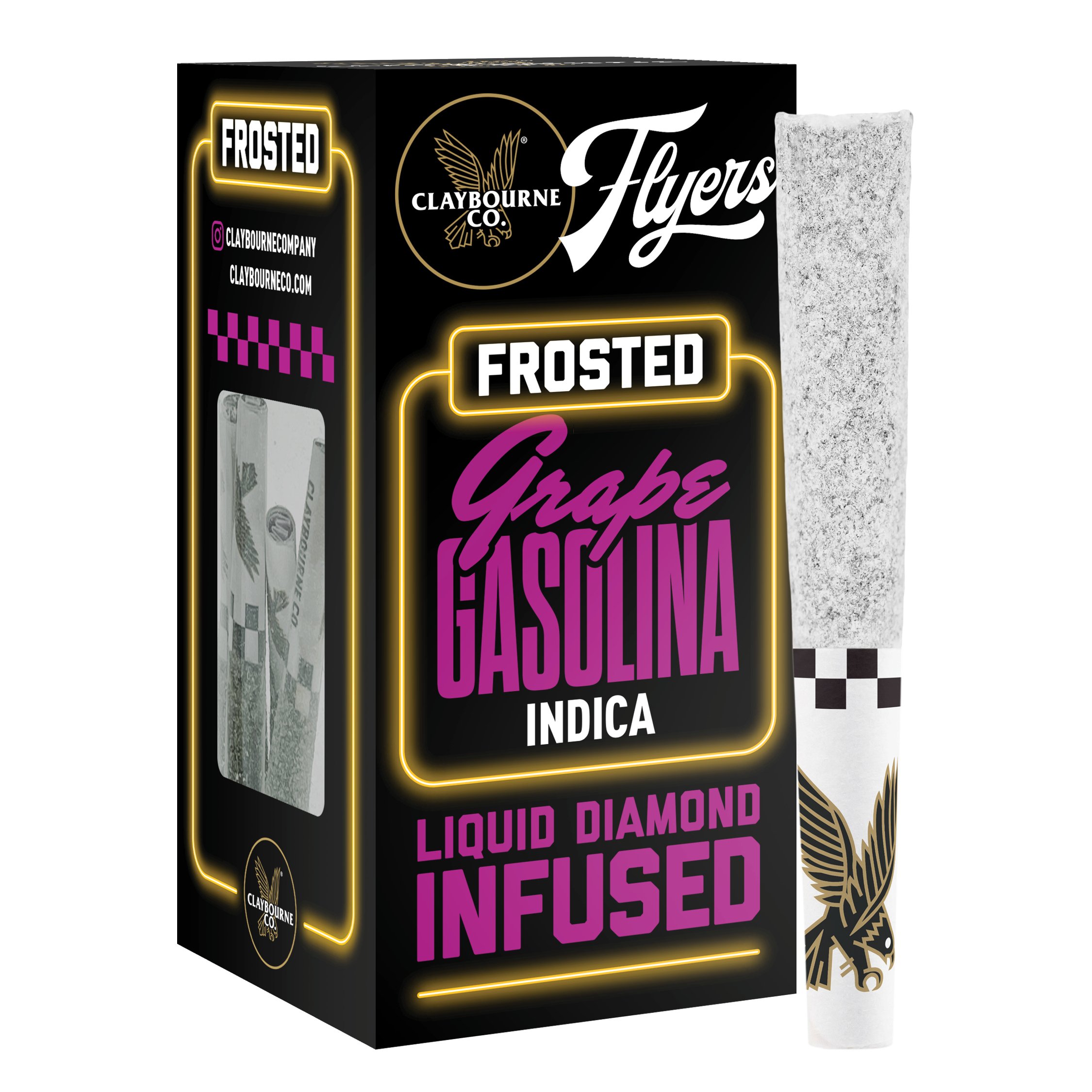 Photograph of product: Claybourne Co. | Grape Gasolina Frosted Flyers Pre-Rolls (5 Pack) | 2.5g
